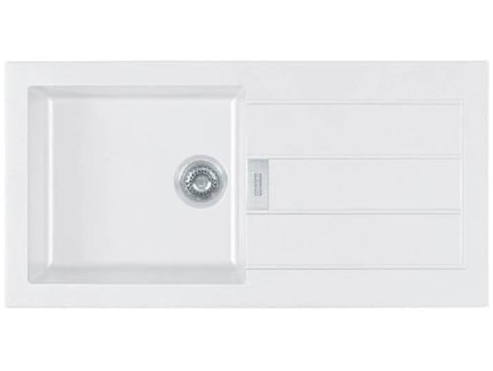 Franke Sirius S2D-611L Polar White Spüle 1 Schüssel 1 Abtropfgestell