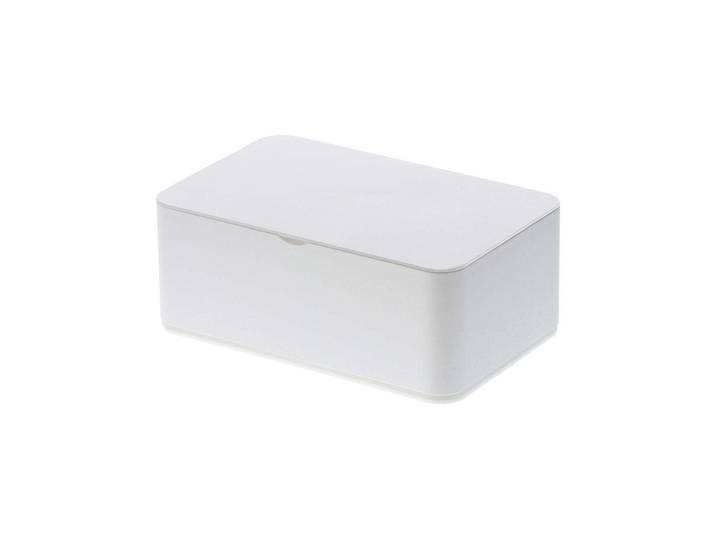 Aufbewahrungsbox YAMAZAKI SMART , weiss (weiß), B:12cm H:7,5cm, Kunststoff, Aufbewahrungsboxen, Aufbewahrungsbox