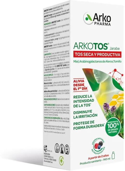 Arkopharma ARKOTOS XAROPE TOSSE SECA E PRODUTIVA 140ml Frutos Vermelhos