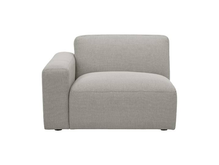 HABITAT - Module d'angle gauche en tissu - Gris perle - Cremi