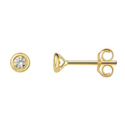 Paar Ohrhänger ONE ELEMENT, gold, Ohrringe, Damen, Damen, 0,15, Diamanten Gelbgold 585 Gold, Diamanten, Gelbgold 585, Gold, Sanfte Linie – unaufdringlich und geschmackvoll