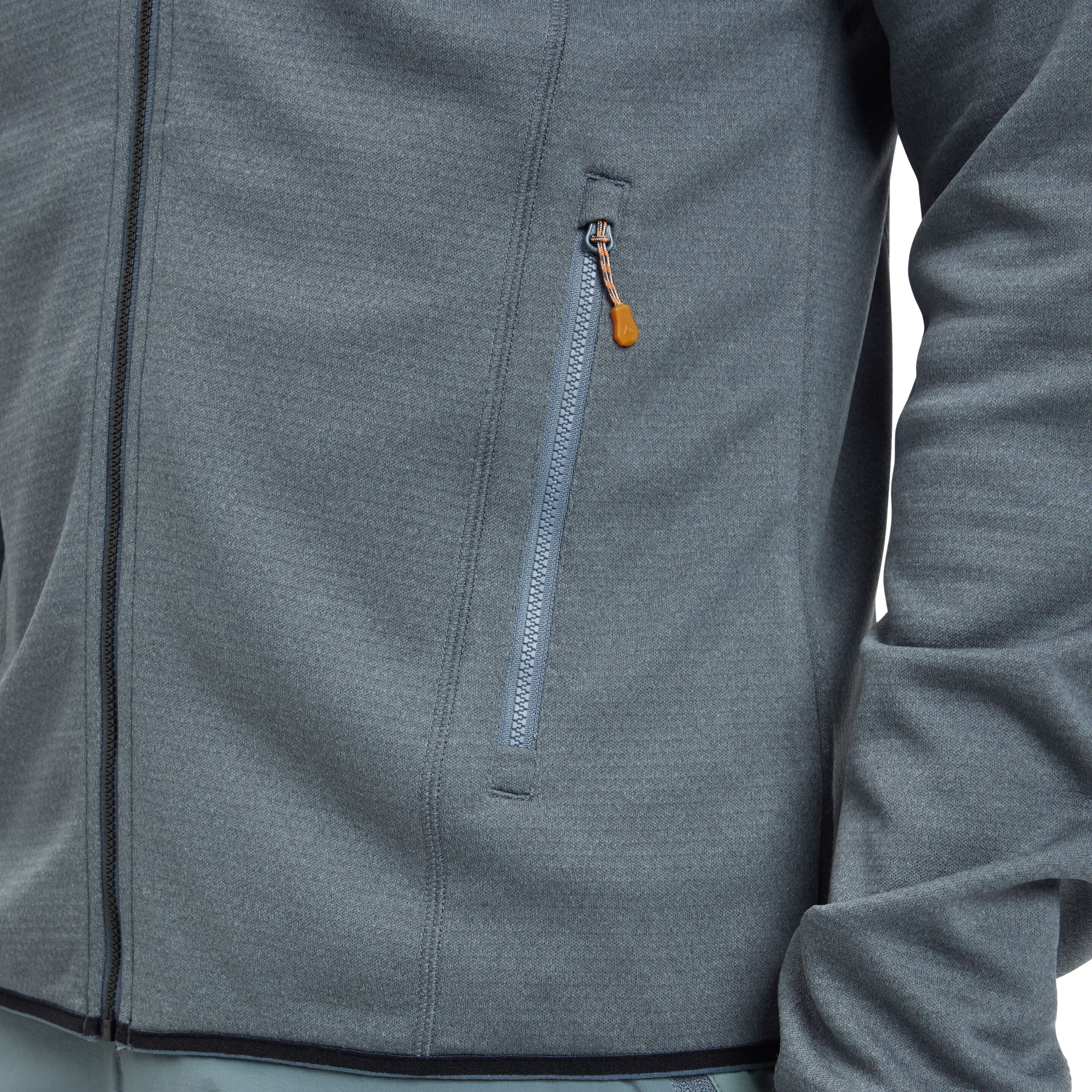 Fleecejacke MCKINLEY "HE.-UNTERJACKE ROTO IV M", Herren, Gr. 3XL, grau (melange, blau petrol), Obermaterial: 100% Polyester, Jacken Fleecejacke, für vielseitige Outdoor-Aktivitäten, mit S.Café-Funktionsfaser melange, blau petrol 3XL