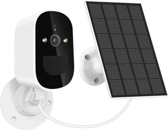 WAN Draadloze Zonne Beveiligingscamera voor Buiten - Full HD 1080P met Audio - Wit