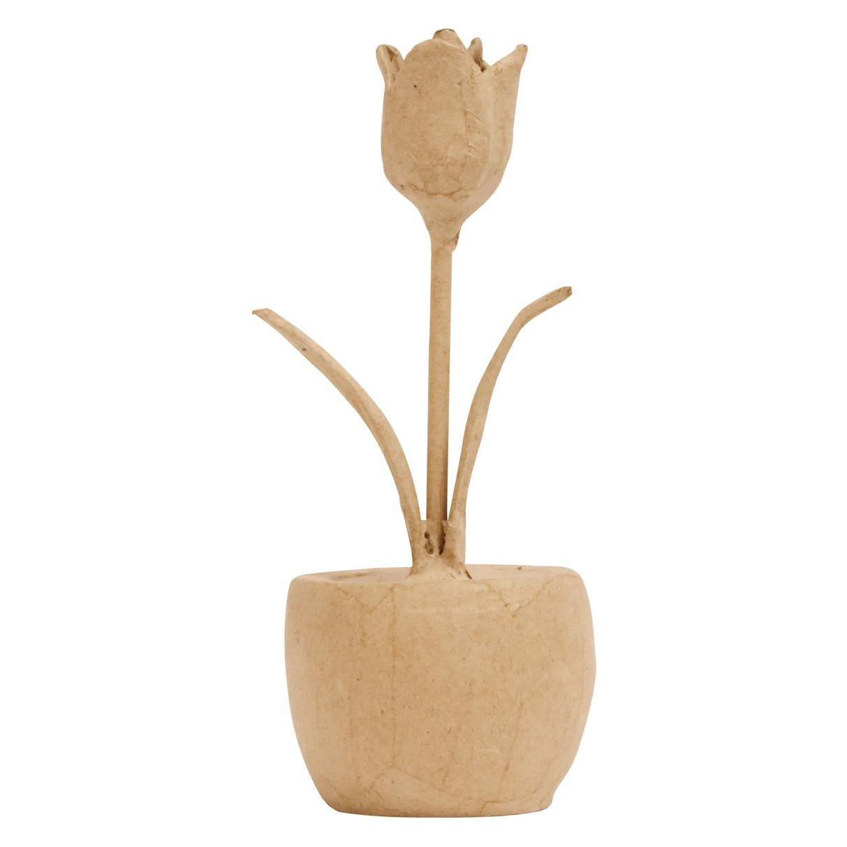 Décopatch Pappmache Pappmaché-Tulpe im Topf (HD104C)