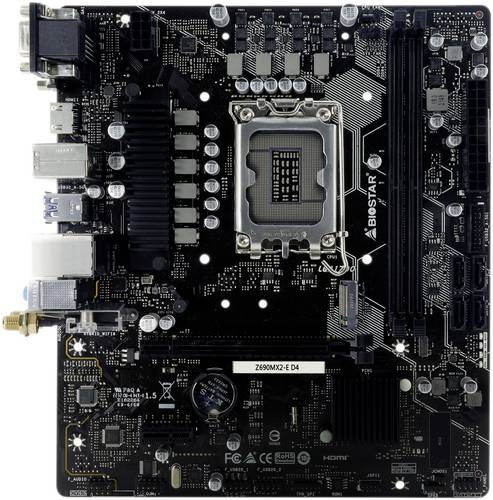 BioStar Z690MX2-E D4 Mainboard Formfaktor (Details) Micro-ATX Mainboard-Chipsatz Intel Z690