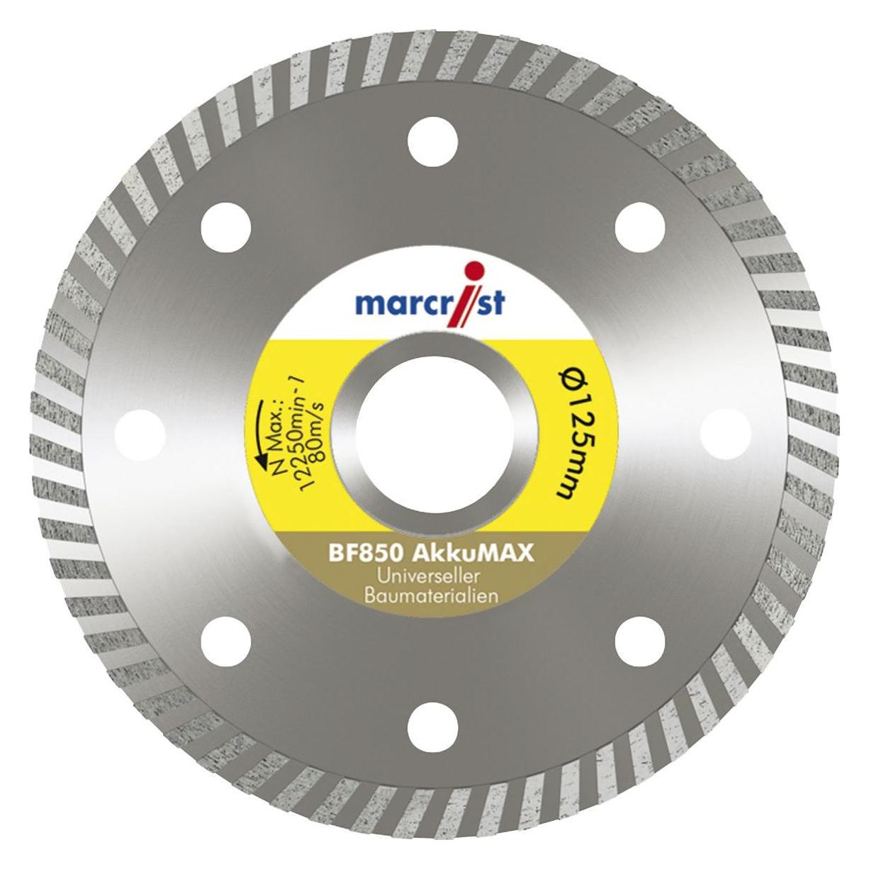 Marcrist Diamant-Trennscheibe BF850 AkkuMax 125 x 22,23 mm Baumaterialien (1851.0125.22)