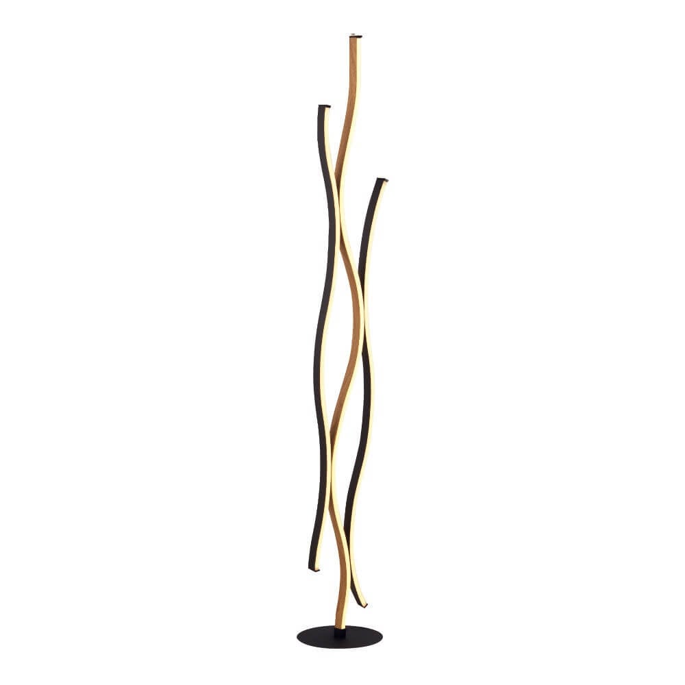 Searchlight Bloom LED staande lamp - Zwart - Modern metaal