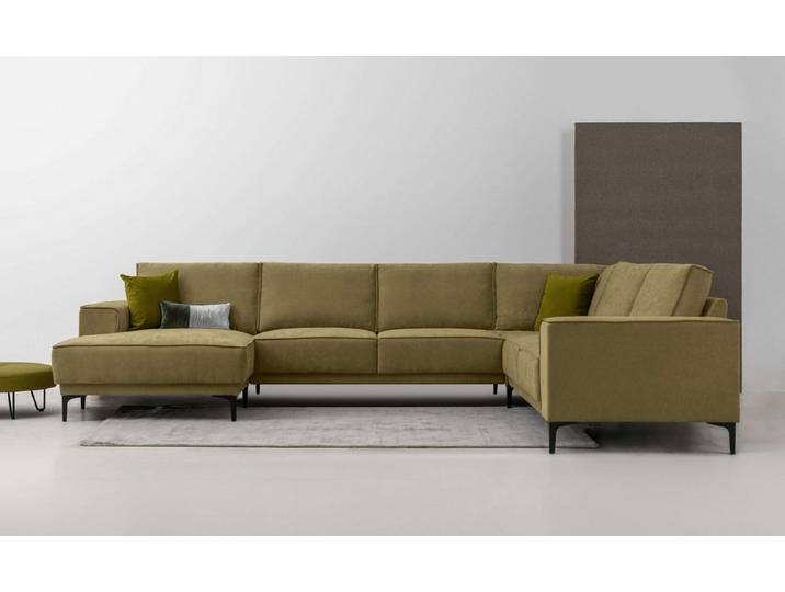 OTTO home Wohnlandschaft OLAND Struktur fein U-Form, XXL, B: 342 cm, Skandi-Design