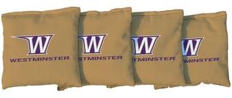 Skip's Garage Westminster College Girffins Gold Cornhole Bags