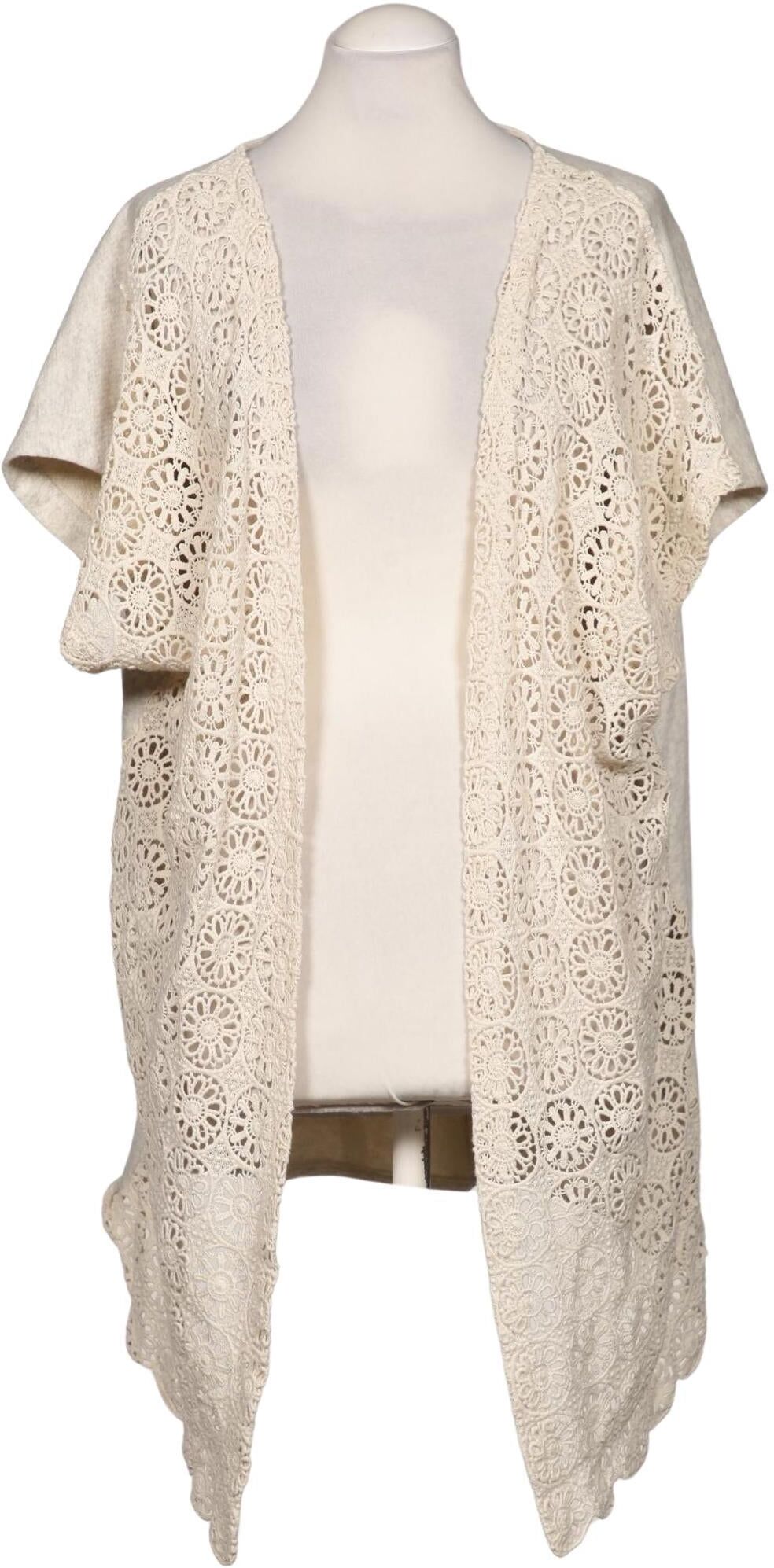 Shisha Brand Damen Strickjacke, Cremeweiß, Gr. M, Baumwolle / Synthetik - Second Hand