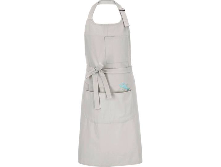 Kochschürze VOSSEN KÜS Urban Chef , grau (stone), B:80cm L:90cm, Denim/Jeans, Baumwolle, Schürzen, Kochschürze, mit praktischen Taschen und verstellbarem Träger