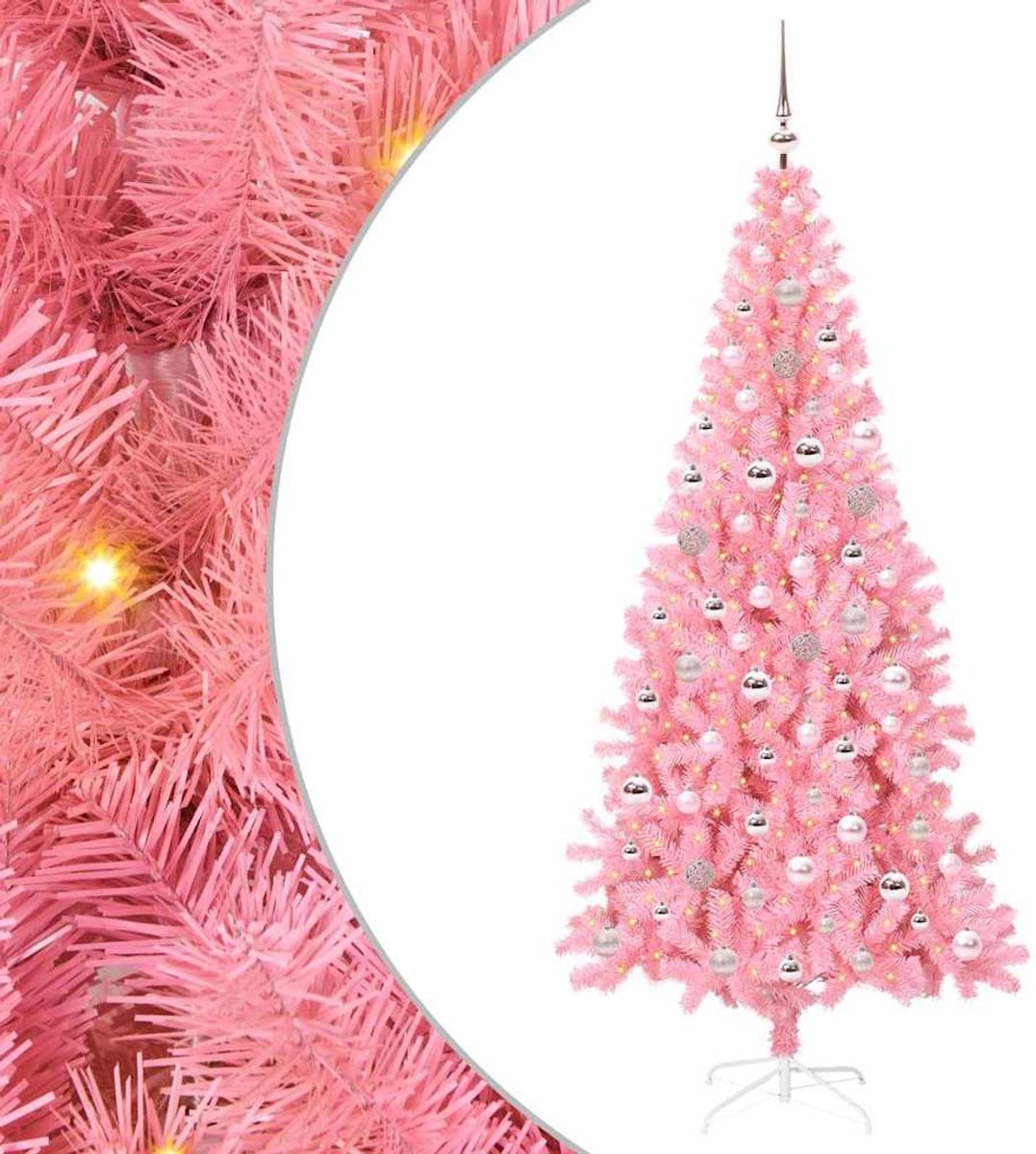 vidaXL Kerstboom Roze 240 cm PVC