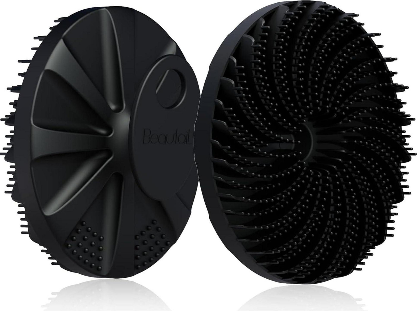 BEAUTAIL Siliconen lichaamsspons voor de gevoelige huid, Zwart