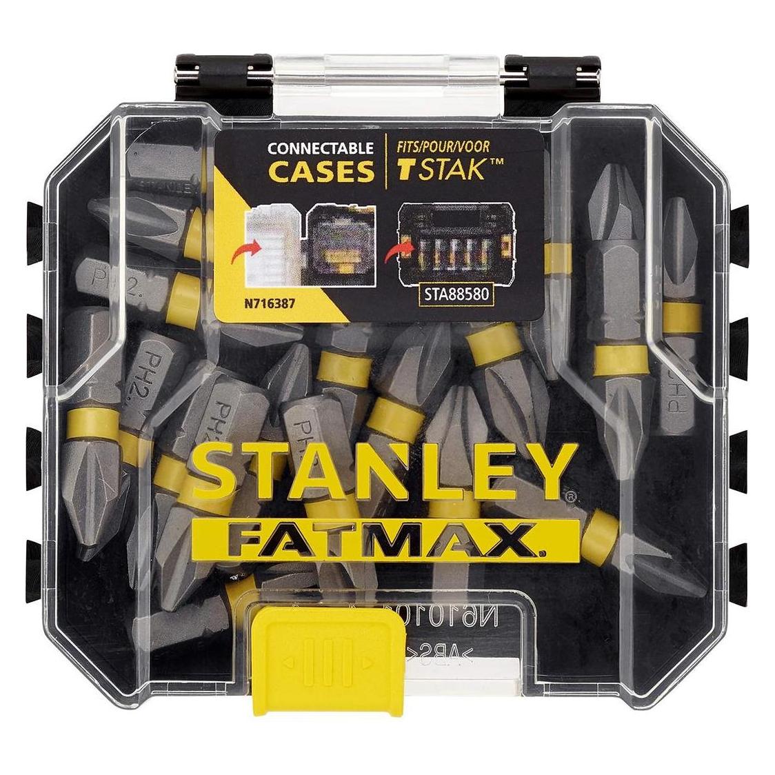 Stanley 20-tlg. Impact Schrauber-Bit-Set PH2 / 25 mm / sortenrein (STA88569-XJ)
