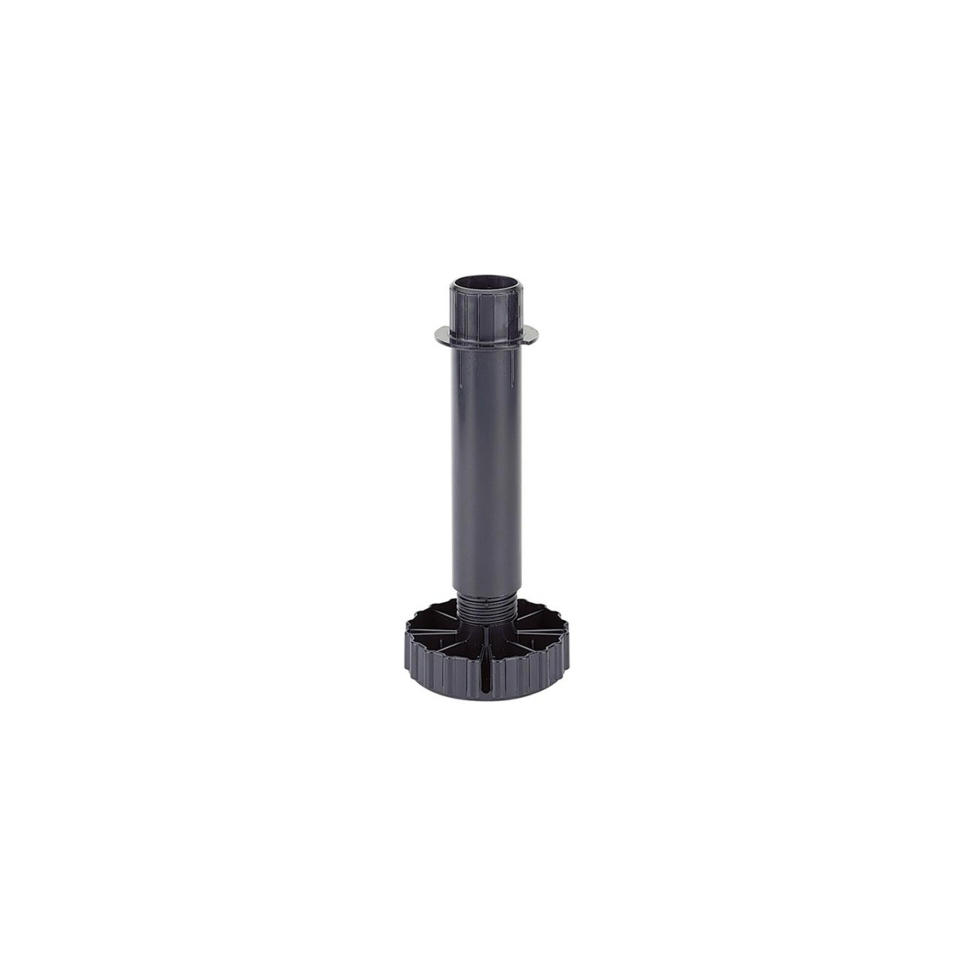 Hettich Möbel-Sockelverstellfuß 180mm, Durchmesser 80mm Korrekt 70153 Kunststoff schwarz (070153)