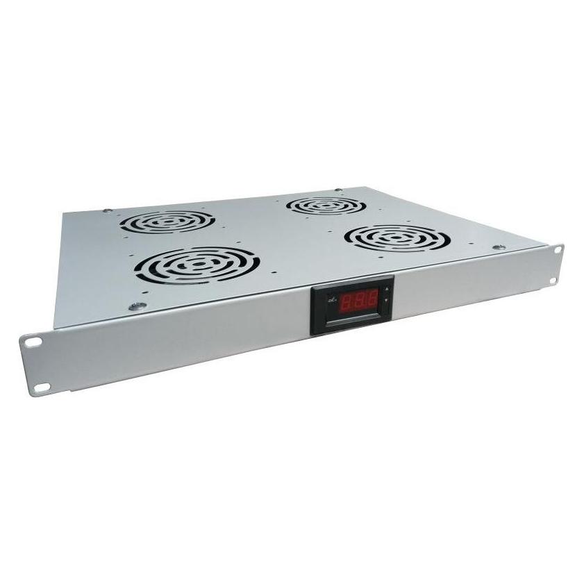 Alantec SA-F-1U-4-T-S Lüftungspanel mit Thermostat 19 1U 4 Lüfter grau (SA-F-1U-4-T-S)