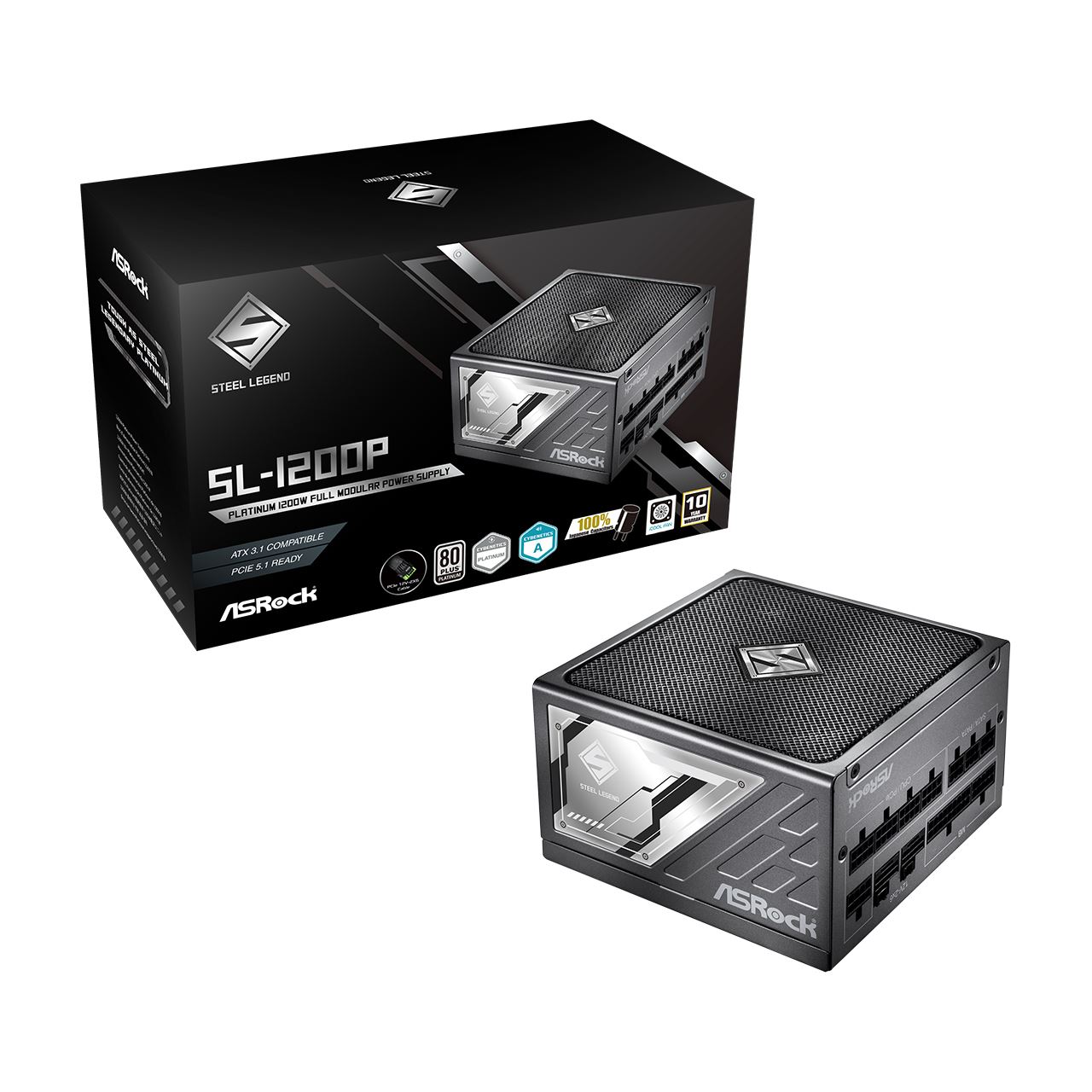 1200 Watt ASRock Steel Legend SL-1200P schwarz Modular 80+ Platinum