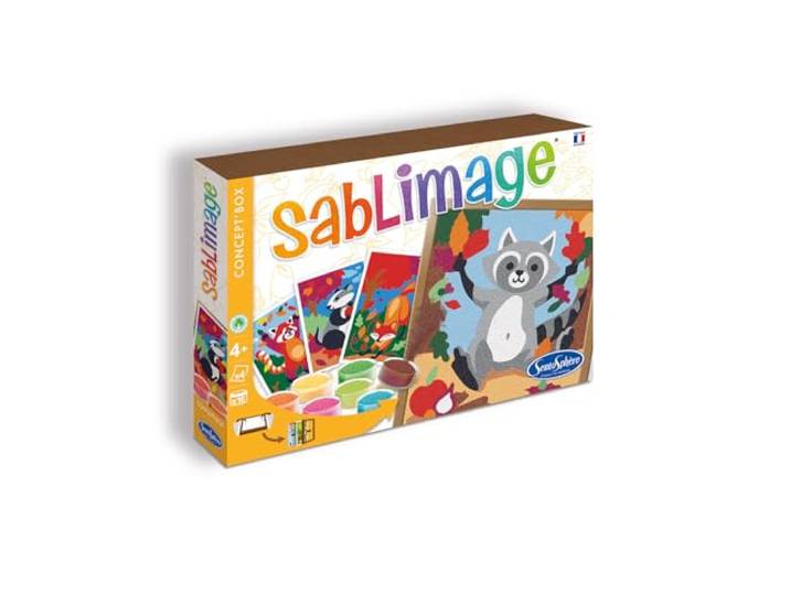Sentosphère 3908821 Sablimage, Sandbilder-Mal-Set für Kinder, Motiv Tiere, DIY Bastelset, Kreativset, Sandmalset ab 4 Jahren