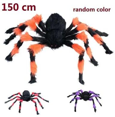 Uplift Treasures Giant Plush Spider Halloween Decoration 150cm Colorful