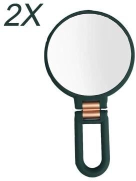 Uplift Picks Folding Magnifying Makeup Mirror 2X 5X 10X 15X Portable Travel Mirror green (2x)