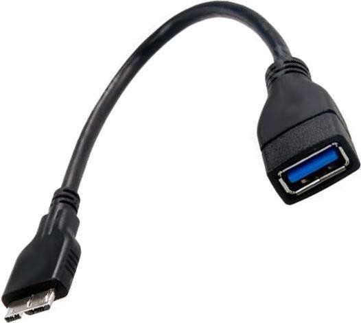 ALLNET USB 3.0 OTG micro-adapter, USB-A naar Micro-USB B, USB 3.2 Gen 1, 0,15 m, zwart