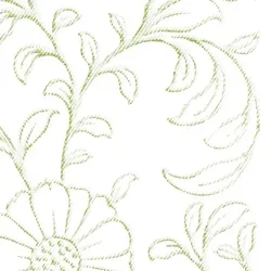 Mank Serviette Airlaid Apart in Grün, 40 x 40 cm, 50 Stück - Floral Blumen Blüten