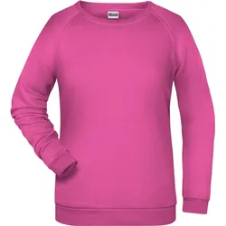 James & Nicholson Damen Raglan Sweater Sweatshirt JN793 pink XL