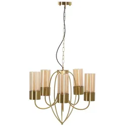 Mauro Ferretti Versailles 5-flammiger Kronleuchter Ø 80 x 103 cm – Glamouröse Pendelleuchte aus schwarzem Eisen und Glas – E27-Fassung, 220 V, modernes Design