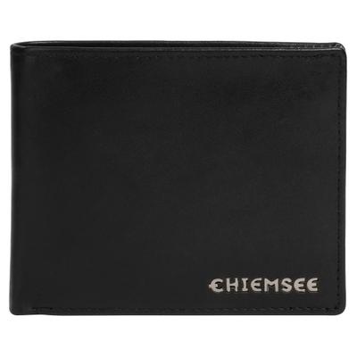 Geldbörse CHIEMSEE "CHIEMSEE Herren echt Leder", Herren, schwarz, Leder, leicht glänzend, unifarben, Kleinlederwaren, echt Leder