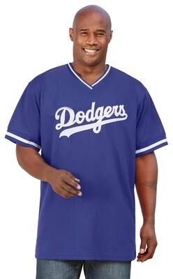 Men's Big & Tall MLB Mesh Jersey by MLB in Dodgers (Size XL)