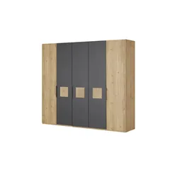 uno Drehtürenschrank  Almeria , holzfarben , Maße (cm): B: 250 H: 216 T: 58.0
