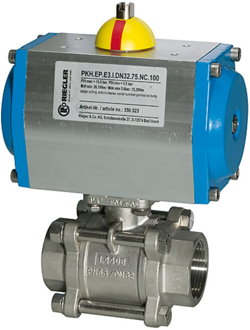 Riegler ES-Kuha, actionneur pneumatique, double effet, Rp1/2, DN 15, L=116 (350.510/1)