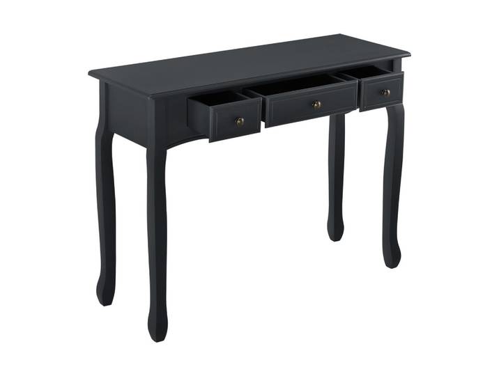 [en.casa] Konsolentisch Hirschhorn, Schwarz, Holzwerkstoff, 100x78x35 cm, Wohnzimmer, Wohnzimmertische, Konsolentische