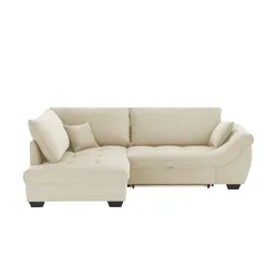 bobb Ecksofa  Krissy , creme , Maße (cm): B: 251 H: 88 T: 190.0