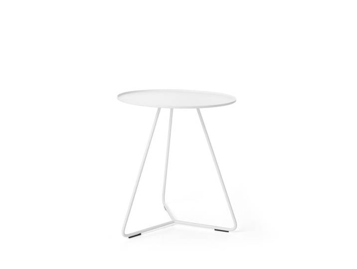 Guéridon Steely Möller Design weiß, Designer Klaus Nolting, 45 cm