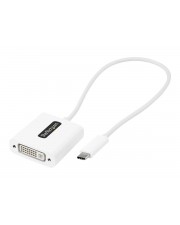 StarTech.com USB C to DVI Adapter 1920x1200p USB-C DVI-D Type C Monitor Video Converter Thunderbolt 3 Compatible Dongle 12" Long Attached Cable C Display Videoadapter Single Link M bis DVI-I W 3 38 cm 1200p-Unterstützung Schwarz für P/N: DVIIDMM10 DVIIDMM (CDP2DVIEC)