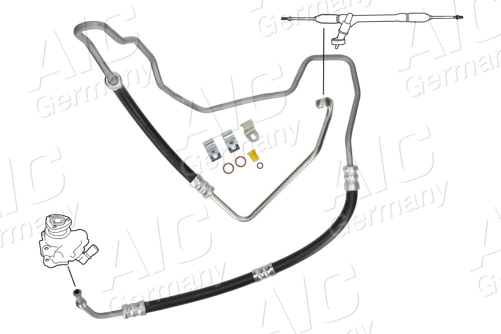 Aic Hydraulikschlauch, Lenkung Premium Quality, Erstausrüsterqualität 58700 Von Hydraulikpumpe Nach Lenkgetriebe Für Bmw