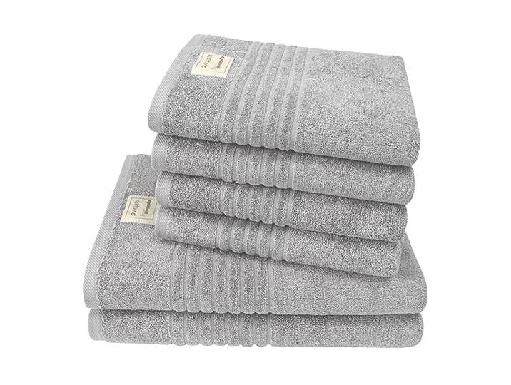 Dyckhoff Handtuchset Nature, 6-TLG., Bio-Baumwolle GOTS, 500g/m², Silber 2x 70x140cm, 4x 50x100cm, 100% GOTS-zertifizierte Bio-Baumwolle, freundliche Farben für modernes Ambiente