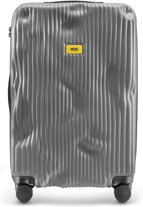 Reisekoffer - 100 Liter - Gestrept - Grau