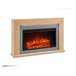Elektrokamin Standkamin BALDERIA Xerxes – Heizung bis 2000 W, helle Eiche