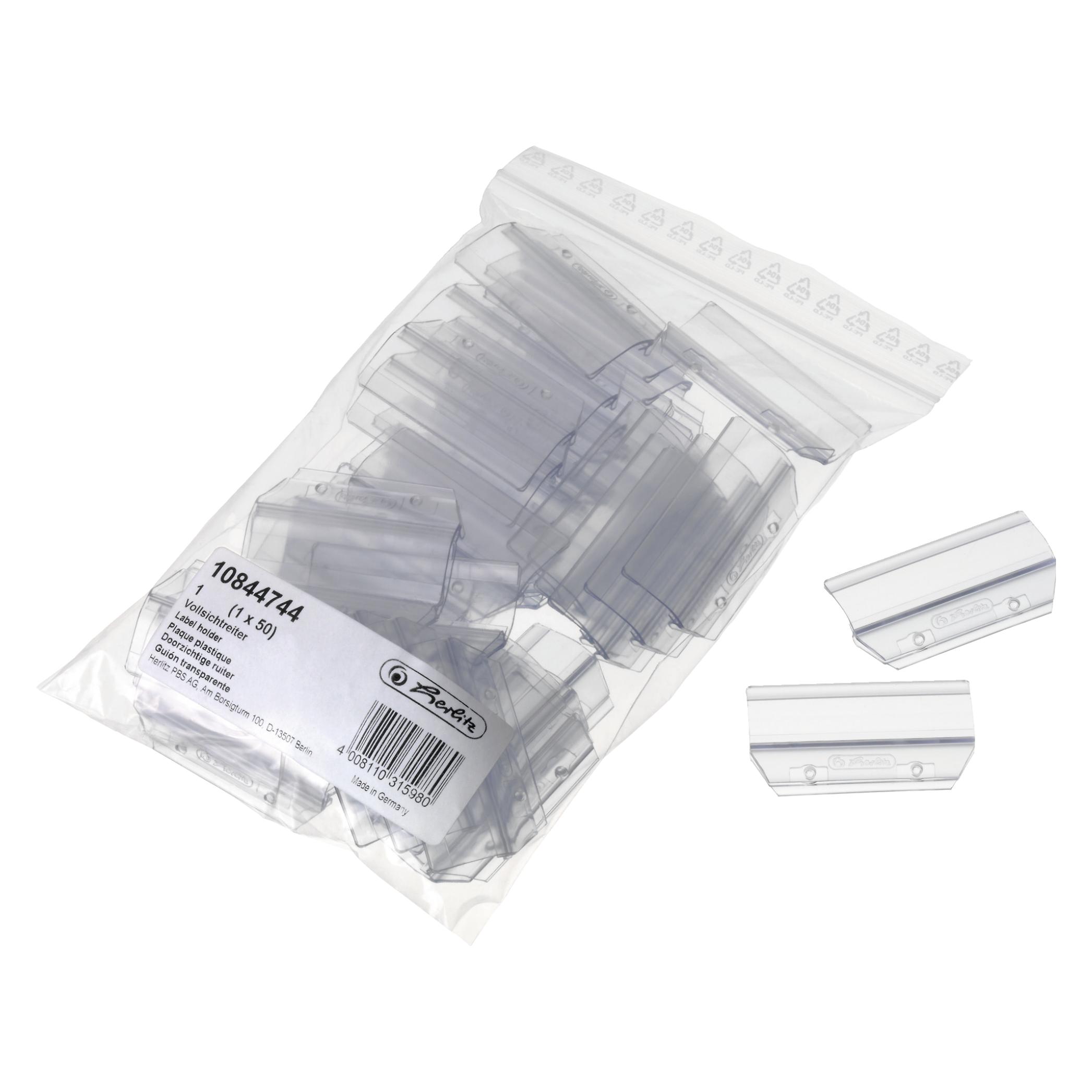 Herlitz Vollsichtreiter, Kunststoff (B)60 mm, transparent (10844744)