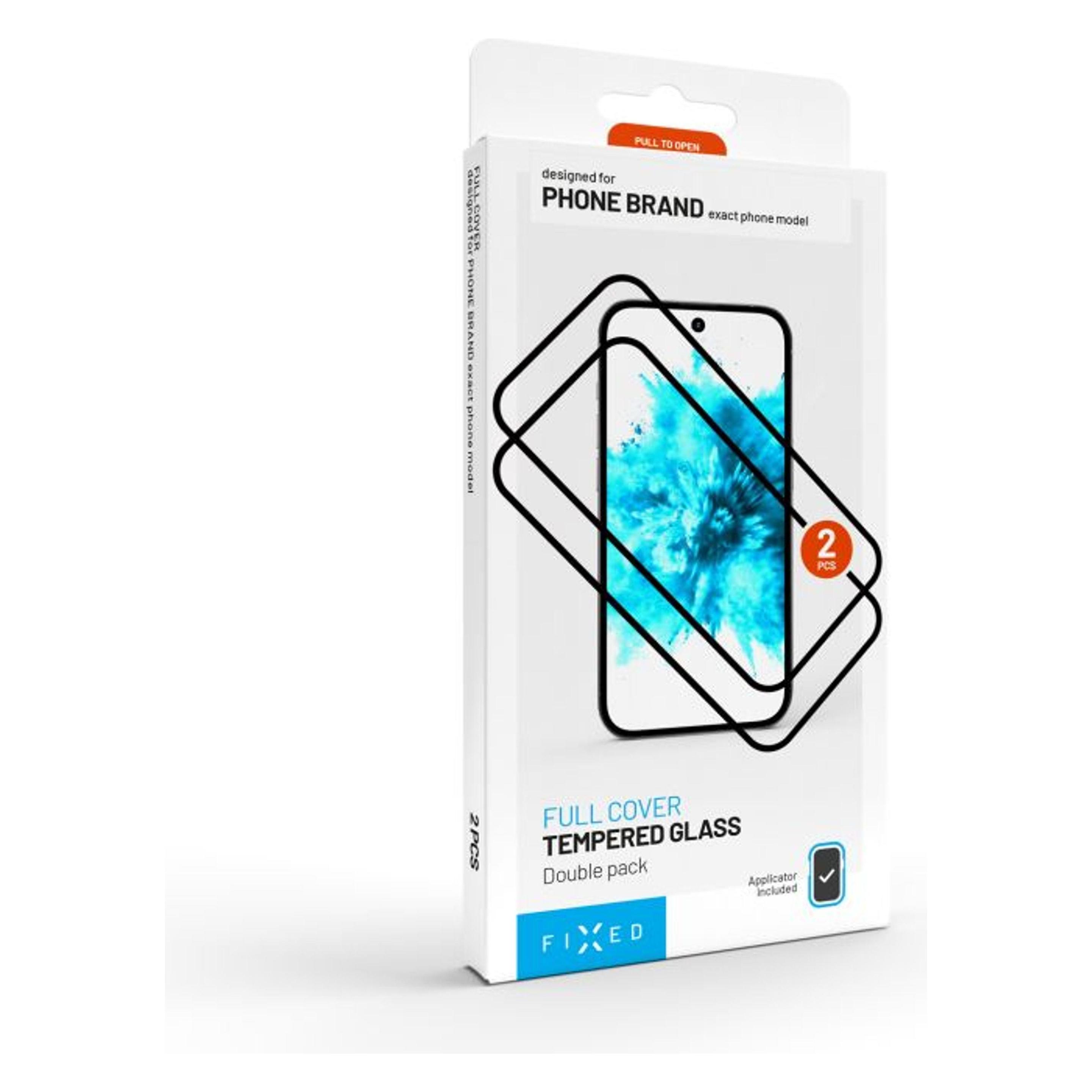 Fixed Vollbildschutz 2,5D -geschultes Glas für Apple iPhone Air, 2 Schwarzstücke (2 Stk., Apple iPhone Air) (FIXGFADA-1601-BK)