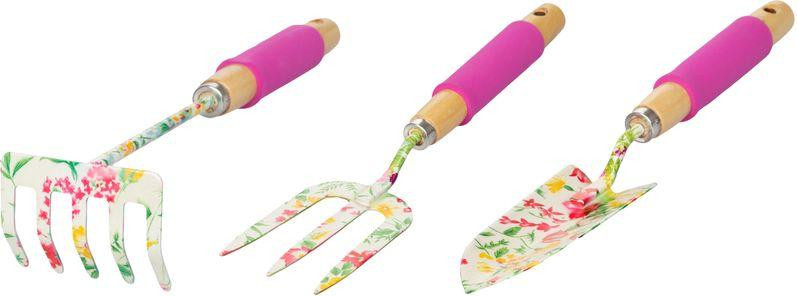 Strend Pro Tuingereedschapsset Ladies line, 3-delig, bloemenprint