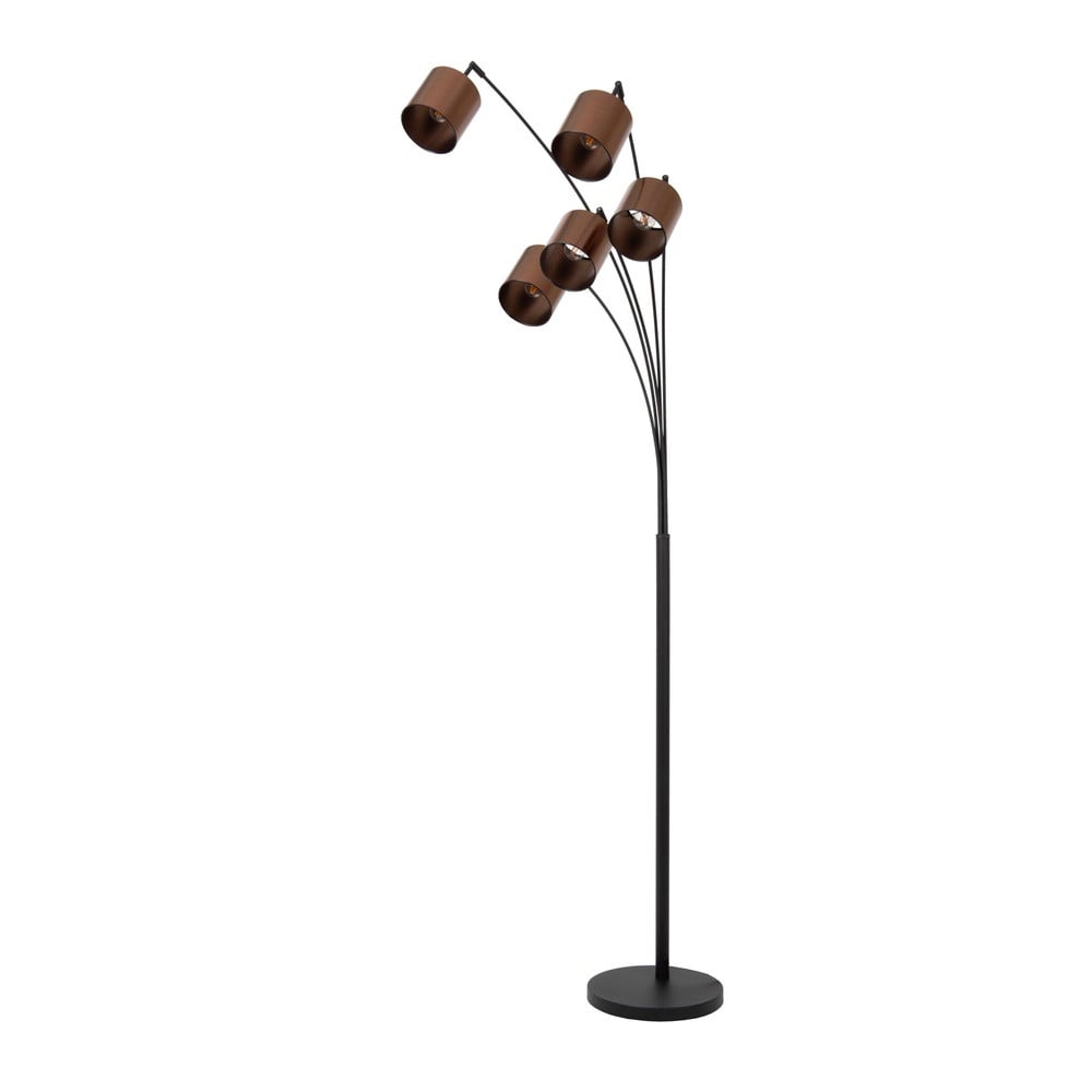 Lucide Rankos Vloerlamp - Zwart - 5x E14