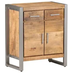 vidaXL Sideboard 60x35x72 cm Raues Mangoholz : Farbe - Braun