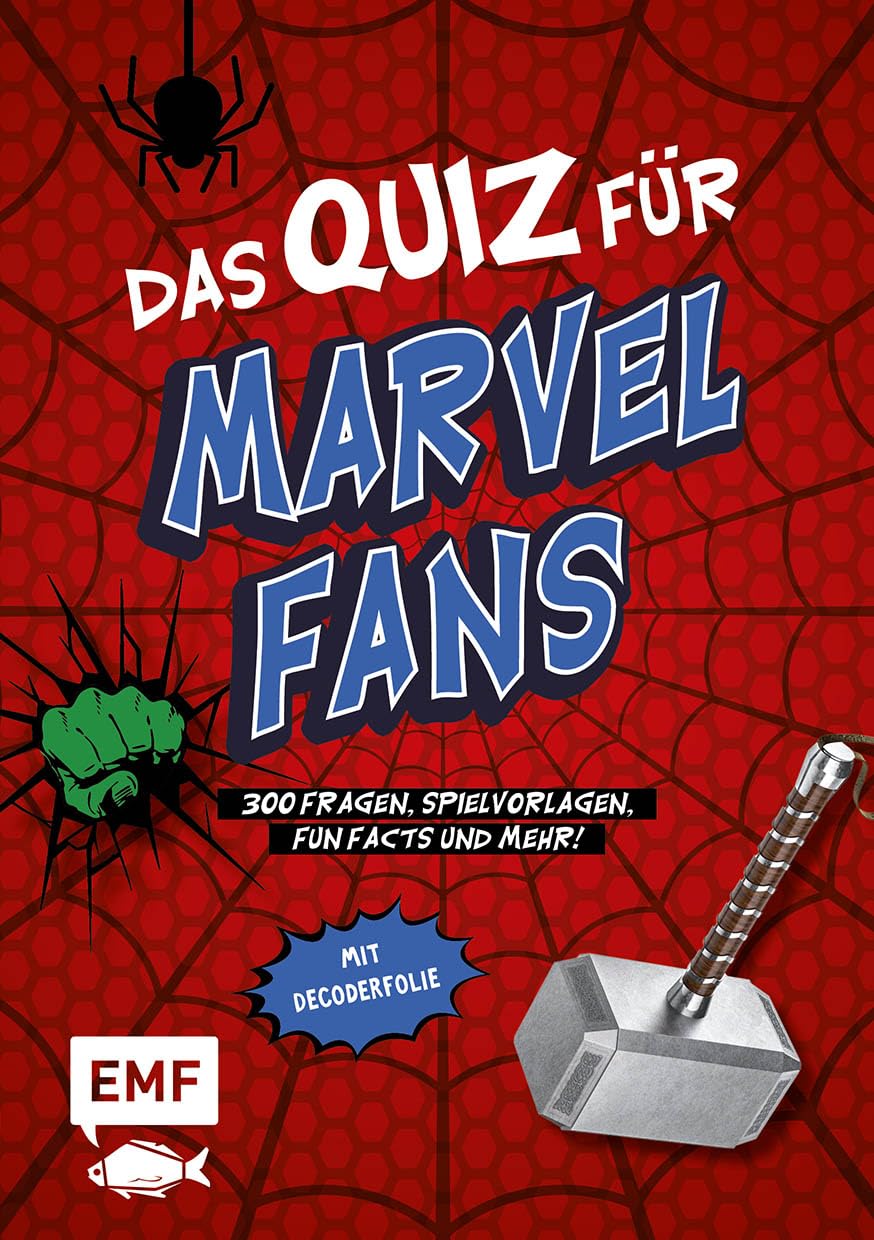 Silvia Schröer - Das inoffizielle Quiz für Marvel-Fans: Teste dein Wissen mit 300 Fragen, Spielvorlagen, Fun Facts und mehr! Mit Decoderfolie - Preis vom 14.10.2026 23:07:16 h