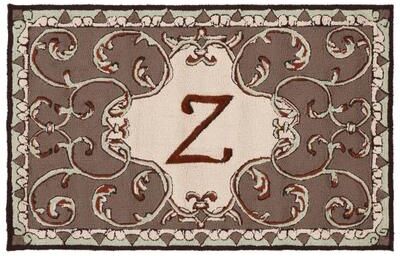 SAFAVIEH Hand-hooked Monogram J Mocha Rug