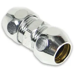 Quetschverschraubung verchromt Doppelnippel-Verschraubung (Ausführung: Quetschverschraubung verchromt Doppelnippel-Verschraubung - 10x12mm)