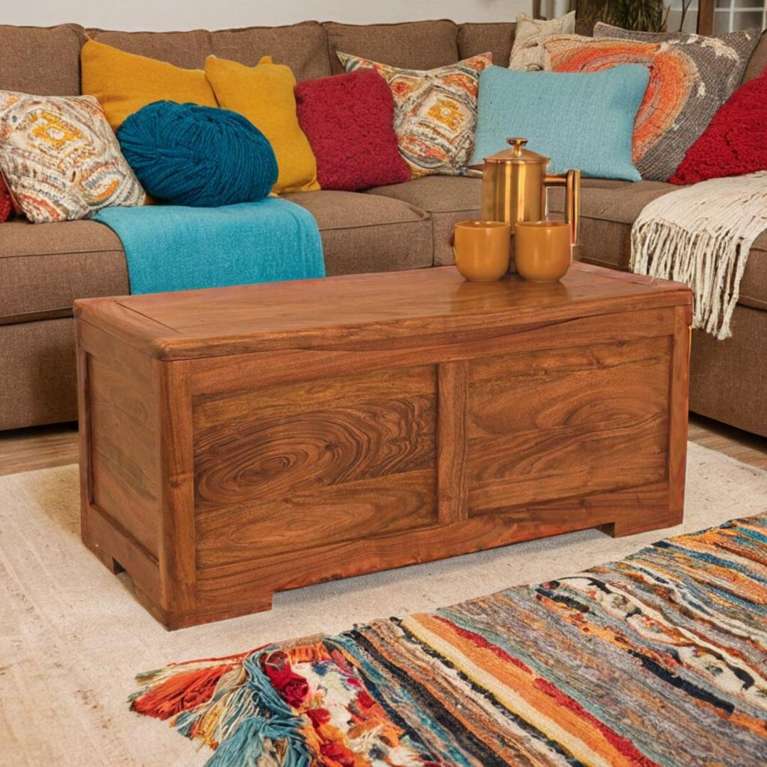 Alpen Home Agarwal Solid Acacia Trunk Coffee Table with Storage