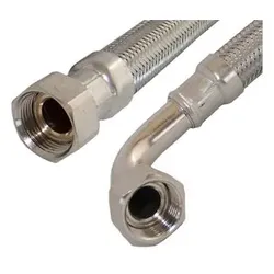 Panzerschlauch flexible 3/4" - 500 mm, IG mit 90° Bogen mit Überwurf